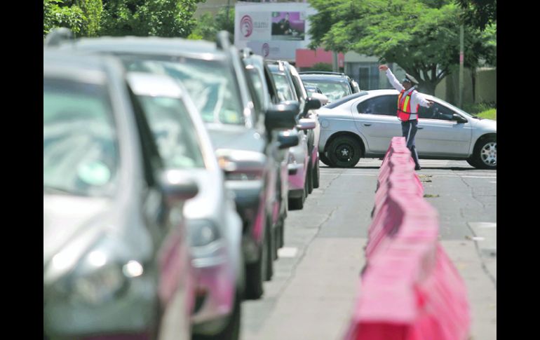 Avenida Rubén Darío. Esta vía fue separada con vallas para emplear dos carriles como ruta alterna.  /