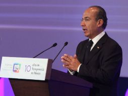 El Presidente Felipe Calderón encabezó la IX Semana Nacional de la Transparencia. NTX  /