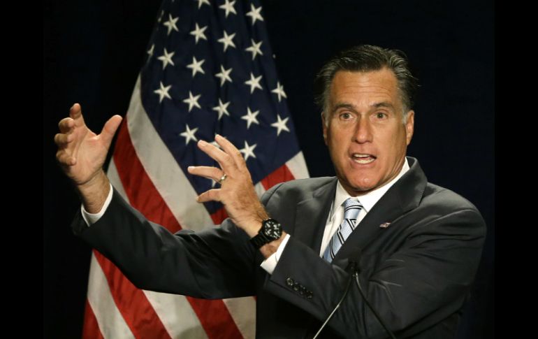 El aspirante presidencial republicano en Estados Unidos, Mitt Romney, en un acto de recaudación de fondos en Atlanta. AP  /