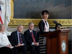 Aung San Suu Kyi en el Congreso de Estados Unidos. EFE  /