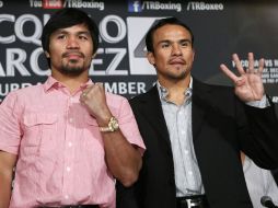 Manny Pacquiao y Juan Manuel Márquez esperan definir de una vez quien es el mejor peleador entre ambos pugilistas. AP  /