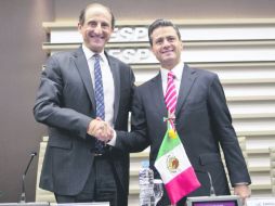 Enrique Peña Nieto se reunió con el titular de la Federación de Industrias del Estado de Sao Paulo, Paulo Skaf. EL UNIVERSAL  /