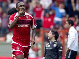 Luis Carlos Tejada se presenta ante su afición con un gol que le da la victoria al Toluca. MEXSPORT  /