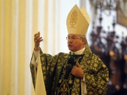 El cardenal Francisco Robles Ortega, ofreció misa en la catedral de Guadalajara.  /