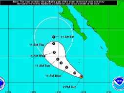 La tormenta tropical podría convertirse en huracán esta noche. ESPECIAL  /