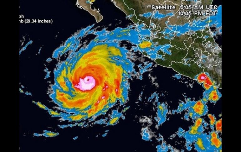 El meteoro se desplaza hacia el Noroeste. Imagen tomada de Twitter @huracanconagua  /