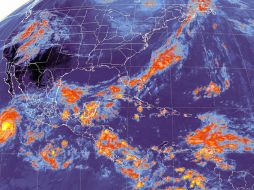 Imagen del Servicio Meteorológico Nacional en la que puede observarse el huracán Miriam, en el Pacífico mexicano. ESPECIAL  /