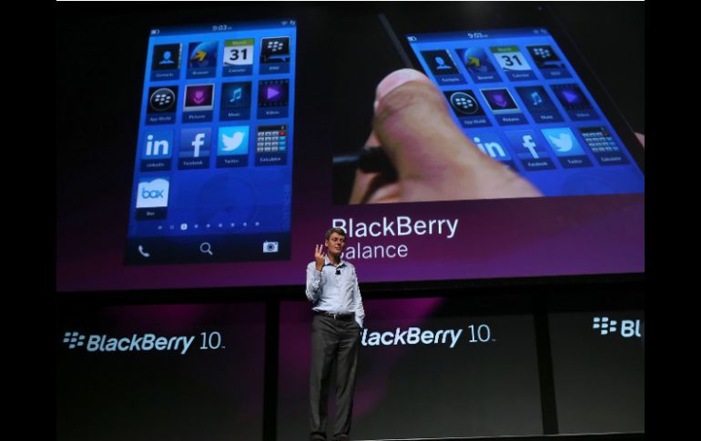 Thorsten Heins durante la presentación de la nueva BlackBerry 10. AP  /