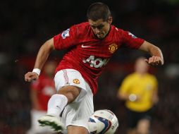 Javier 'Chicharito' Hernández saca un disparo durante el encuentro de Copa. REUTERS  /