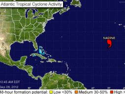 Se pronostica que Nadine pierda fuerza en los próximos días (Twitter @MeteoConsult). ESPECIAL  /