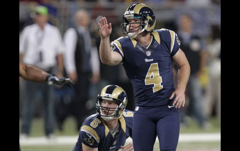 Greg Zuerlein (4) pateo cuatro goles de campo, uno de 60 y otro de 58 yardas entre ellos. AP  /