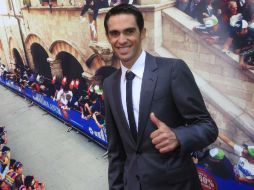 Contador durante la presentación  del Giro de Italia 2013. AFP  /