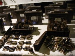 Imagen del decomiso de 268 mil cartuchos para armas largas. ARCHIVO  /