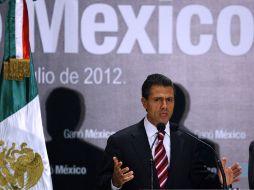 Peña Nieto sostuvo que México ya transitó el escenario de competencia política que se vivió hace unos meses. ARCHIVO  /