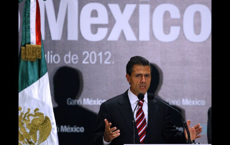 Peña Nieto sostuvo que México ya transitó el escenario de competencia política que se vivió hace unos meses. ARCHIVO  /