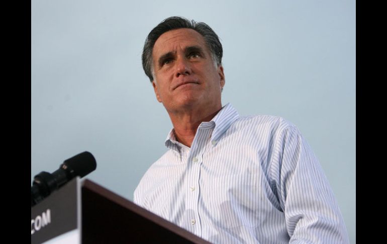 El candidato republicano a la presidencia estadounidense, Mitt Romney, participa en un evento de campaña. XINHUA  /