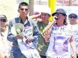 Marisela Escobedo en una de las muchas marchas que organizó en Ciudad Juárez para exigir justicia por la muerte de su hija.EL UNIVERSAL  /