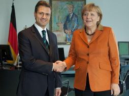 Enrique Peña Nieto se reunió con la canciller de Alemania, Angela Merkel, en el marco de su gira de trabajo por Europa. EL UNIVERSAL  /