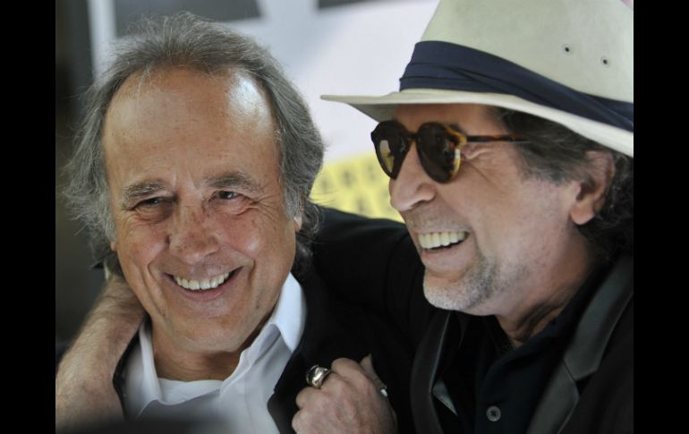 Los cantantes españoles Joan Manuel Serrat y Joaquín Sabina están de visita en México. EFE  /