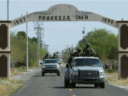 Imagen del ingreso al poblado de Progreso, donde abatieron a ''El Lazca''. ARCHIVO  /