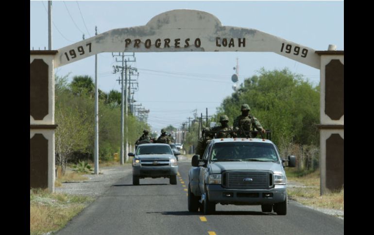 Imagen del ingreso al poblado de Progreso, donde abatieron a ''El Lazca''. ARCHIVO  /