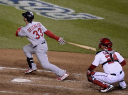 El segunda base de Cardenales Daniel Descalso (33) bateó un cuadrangular. EFE  /