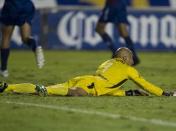 Óscar 'Conejo' Pérez no pudo evitar el empate de los Potros en el partido. MEXSPORT  /