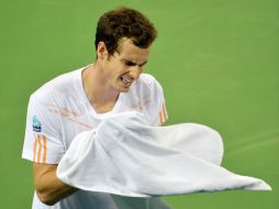 El tenista británico reacciona luego de perder un punto frente al serbio Djokovic. AFP  /