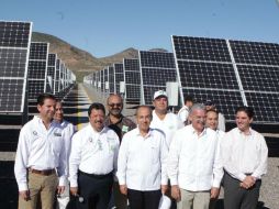 Felipe Calderón encabezó la inauguración de la Central Solar Fotovoltaica. NTX  /