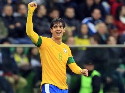 Kaká ayudó a la selección en el amistoso que Brasil ganó 4-0 a Japón en la ciudad polaca de Breslavia. REUTERS  /