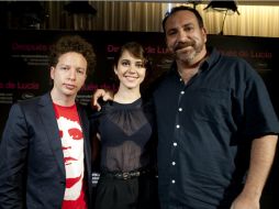 Michel Franco, Tessa y Hernán Mendoza durante un evento. AP  /