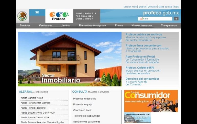 La Profeco ofrece en su Portal del Consumidor, información de los proveedores del mercado inmobiliario. ESPECIAL  /