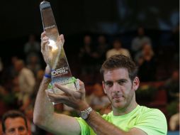 El campeonato de Viena representa el segundo título en canchas bajo techo para Juan Martín del Potro. AFP  /