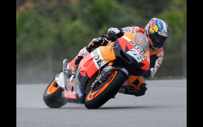 Dani pedrosa a bordo de la Honda se quedo con el primer lugar en Sepang. AFP  /