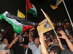 Partidarios de Fatah celebran el resultado de las elecciones. AFP  /