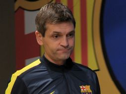 El entrenador catalán, Tito Vilanova, augura que el partido ante el Celtic será muy difícil. AFP  /