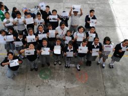 Los niños de la escuela federal “Manuel López Cotilla” crearon un final para el cuento “Rosaura en bicicleta”.  /