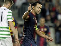 Xavi completa el 97.3% de sus 182 pases en los partidos de la Champions. ARCHIVO  /