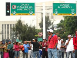 La manifestación por parte de los pepenadores ocasionó un bloqueo por tres horas.  /