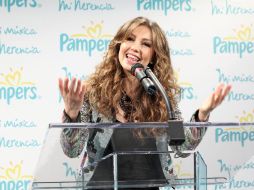 Thalía presenta la iniciativa en línea ''Mi música, Mi herencia'', que ofrece un foro a los padres hispanos. EFE  /