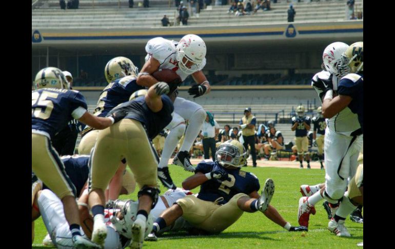 La temporada regular en la Organización Nacional Estudiantil de Futbol Americano llega a su final. ESPECIAL  /