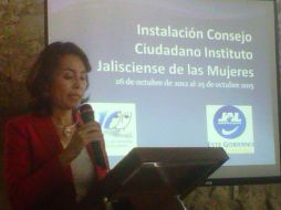 En la imagen la presidenta del Instituto Jalisciense de las Mujeres , María Elena Cruz Muñoz.  /