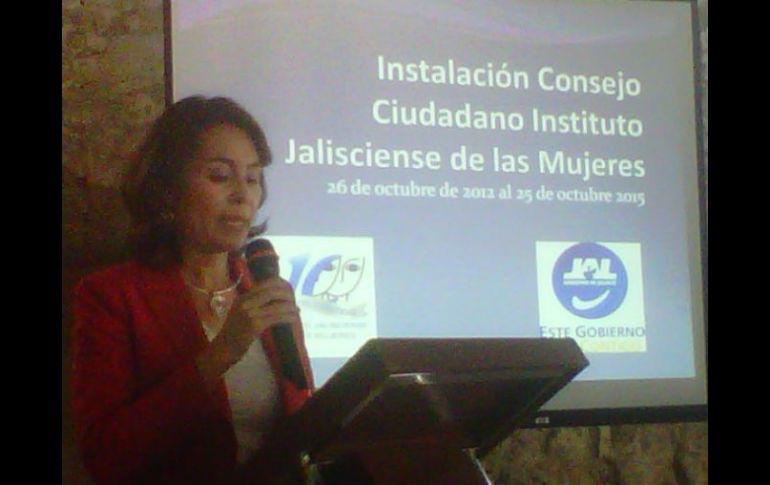 En la imagen la presidenta del Instituto Jalisciense de las Mujeres , María Elena Cruz Muñoz.  /