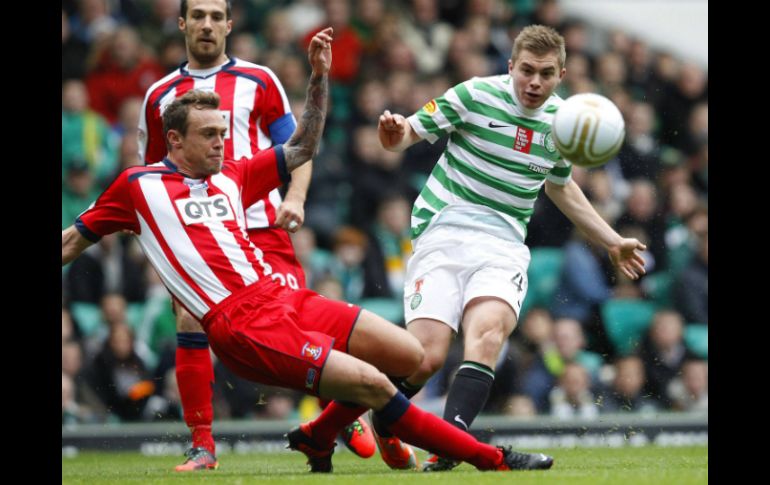 Apesar de haber luchado por el balón, el Celtic no pudo anotar ante el Kilmarnock . REUTERS  /