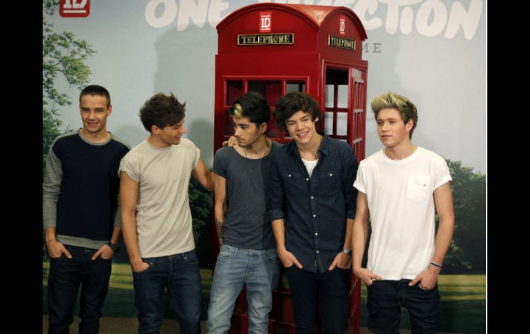 Los integrantes de One Directionn posan en Madrid durante la presentación de su segundo disco ''Take me home''. EFE  /