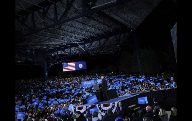 Barack Obama durante un acto de campaña en Bristow, Virginia. XINHUA  /