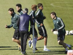 Los jugadores del Real Madrid se encuentran entrenando duro para poder dar batalla y conseguir la victoria ante el BVB. EFE  /