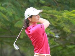 Lorena Ochoa, anfitriona del torneo, también comenzó a practicar.  /