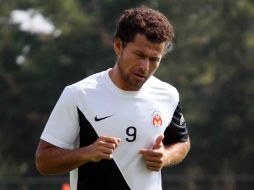 El delantero de Monarcas, Miguel Sabah, en entrenamiento. MEXSPORT  /