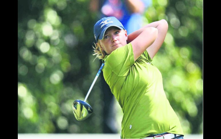 Con ritmo. La estadounidense Stacy Lewis llega a suelo tapatío tras ganar el Mizuno Classic, en Japón, la semana pasada. MEXSPORT  /